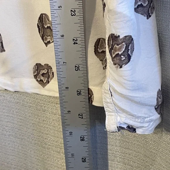 All Saints leapard print Heart Print Top - Picture 9 of 9